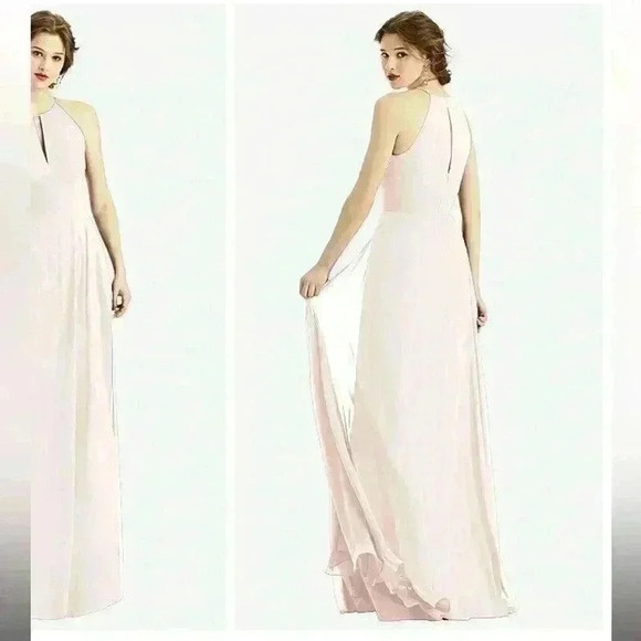 Dessy Collection Keyhole dress Style 1502- blush color - Picture 6 of 6